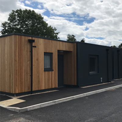 Siberian Larch and Aluminum Sinusodial Cladding